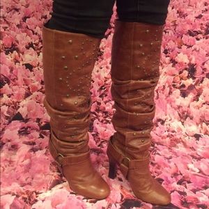 Beautiful Studded leather boots only worn once.